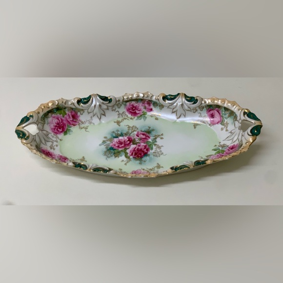 19th Century Antique German R S Prussia Oblong Ornate Relish Tray Plate - Picture 2 of 16